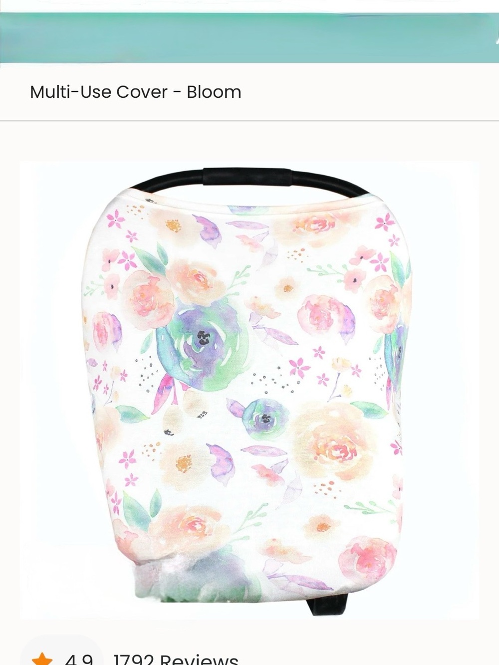 Copper Pearl - Multi-Use Baby Cover - Bloom Floral (White, Pastel)